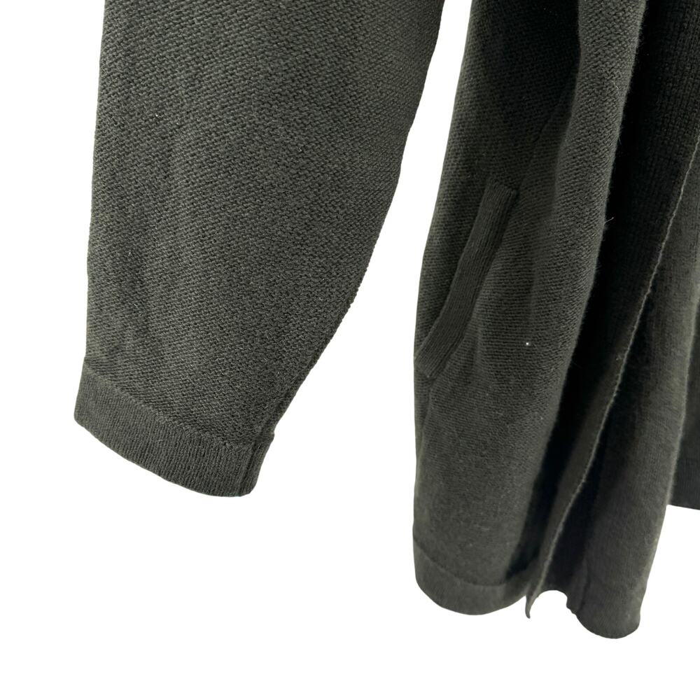 Sonia Rykiel Dark Forest Green 100% Wool Oversized Open Front Cardigan - Picture 4 of 7